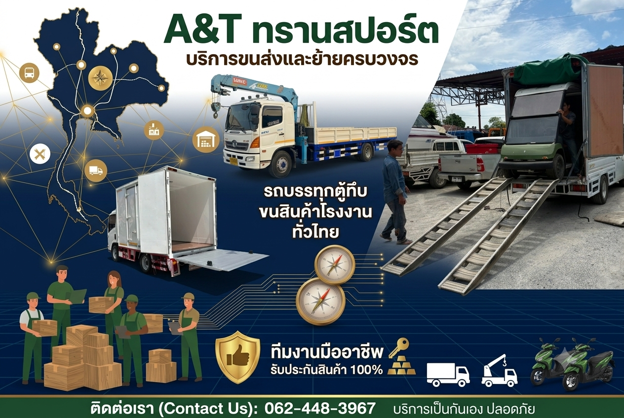 A&T ทรานสปอร์ต บริการขนส่งและย้ายครบวงจร